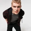 Cheap Hooded Button Down Herre T-Skjorter